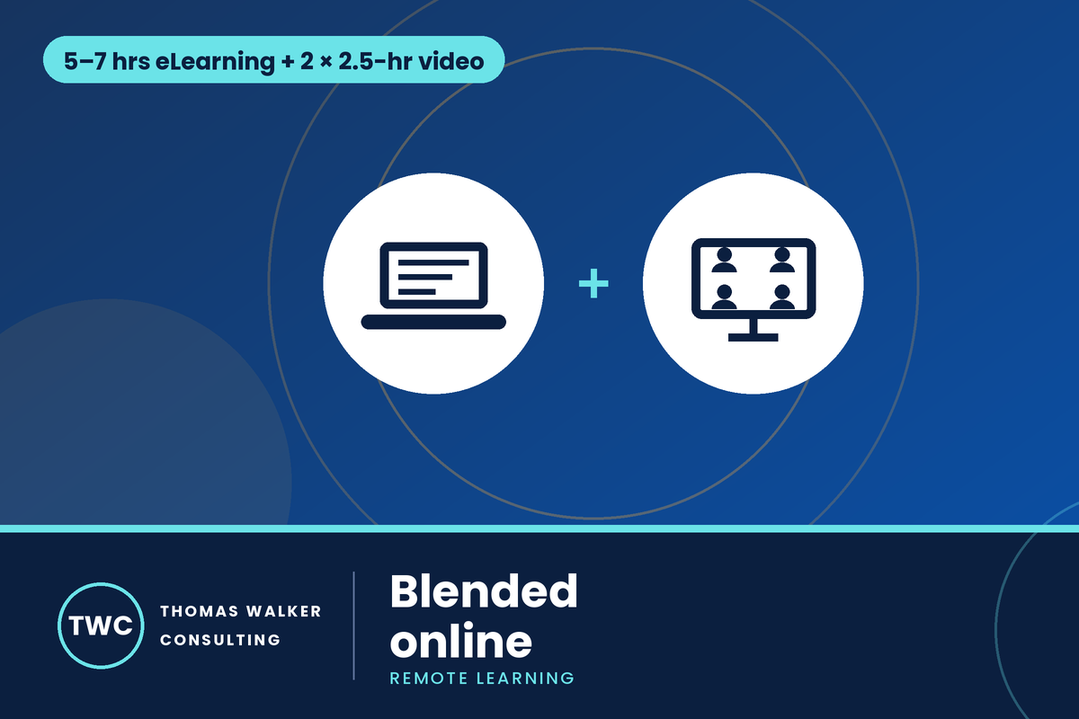Blended online MHFA delivery: eLearning and live video sessions